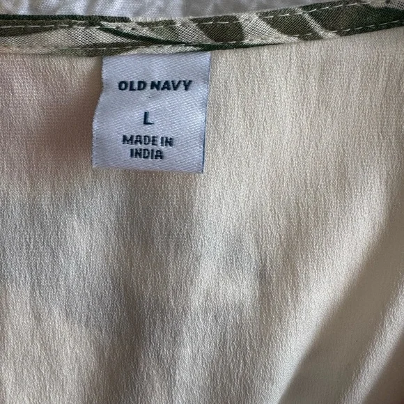 Waist-Difined Bell-Sleeve Faux-Wrap Dress for Women, white floral, Size L - Picture 10 of 12